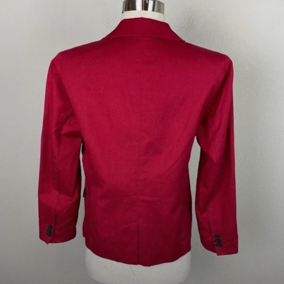 Lucky Brand Red Linen Blend 2 Button Blazer 8 - Picture 3 of 7